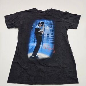 Michael Jackson Black T Shirt King of Pop Graphic Print Short Sleeve Size XS‎
